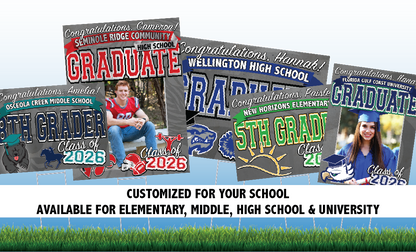 Class of 2026 Grad Sign - Full Color Yard Sign w/ Stand