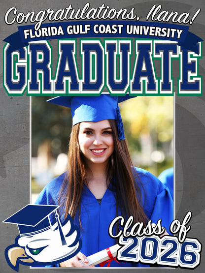 Class of 2026 Grad Sign - Full Color Yard Sign w/ Stand
