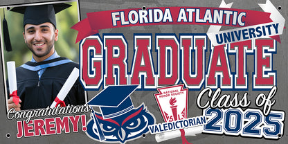 Graduation Banner - 13 ounce vinyl Banner w/ Grommets for Hanging