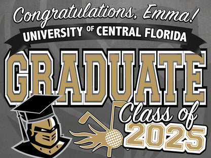 Class of 2025 Grad Sign - Full Color Yard Sign w/ Stand