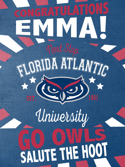 Future College University Congratulations Sign - Full Color Yard Sign w/ Stand