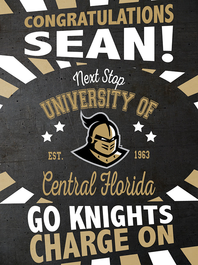 Future College University Congratulations Sign - Full Color Yard Sign w/ Stand