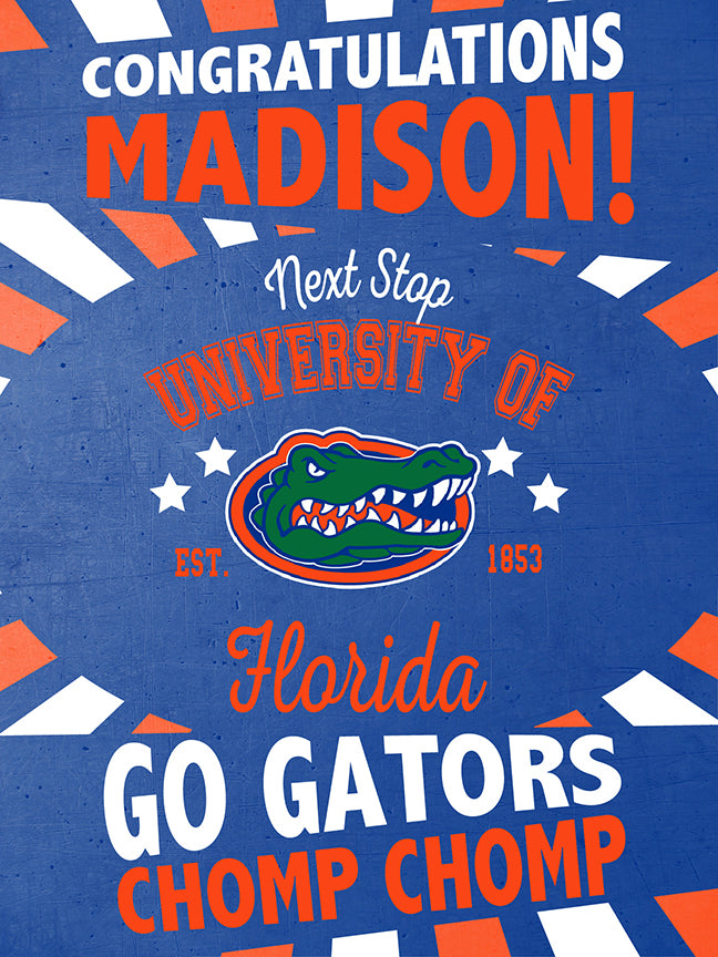 Future College University Congratulations Sign - Full Color Yard Sign w/ Stand