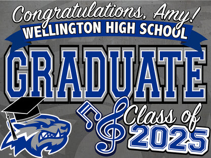 Class of 2025 Grad Sign - Full Color Yard Sign w/ Stand